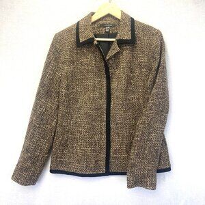 Vintage Louben Tweed Blazer Jacket Womens 10 Academia Office Retro Button‎ Up